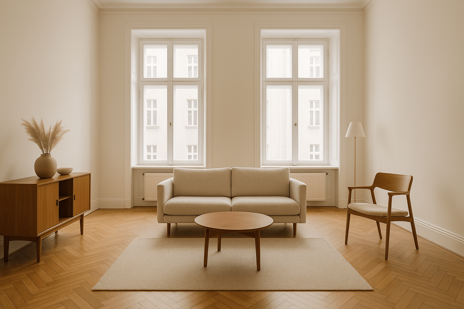 Eigentumswohnung Wohnzimmer mit Tageslicht — Immobilienrechner für Wohnungen